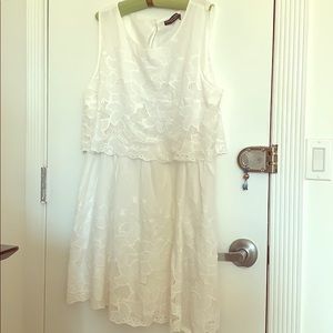 White Dorothy Perkins embroidered sundress